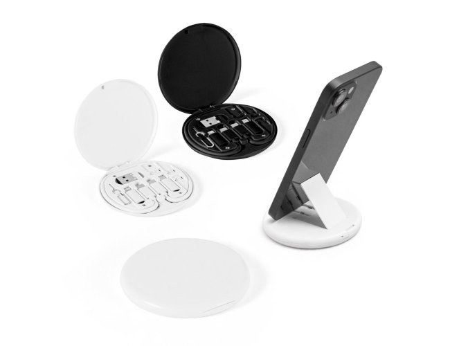 Conjunto cabo e adaptadores de carregamento 100% reciclado